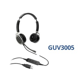 GUV3005 Audífonos Grandstream HD USB con Micrófono con Cancelación de Ruido